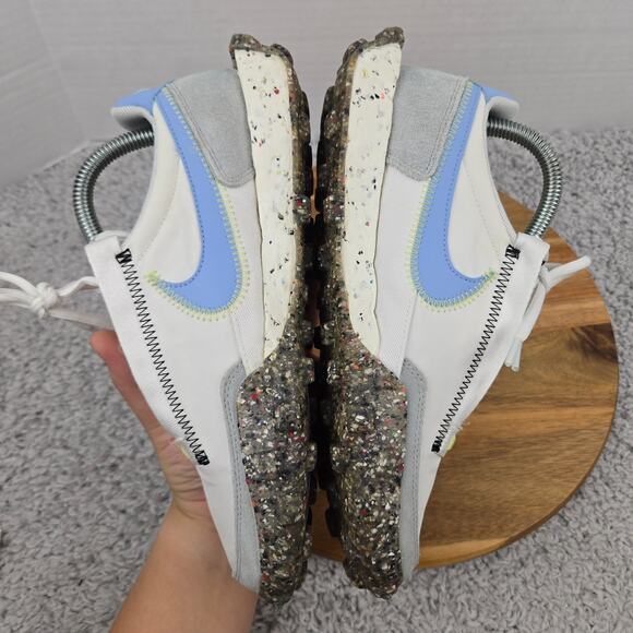 Nike Women 7.5 Waffle Racer Crater Summit White Aluminum Athletic Casual Sneaker - Picture 7 of 12